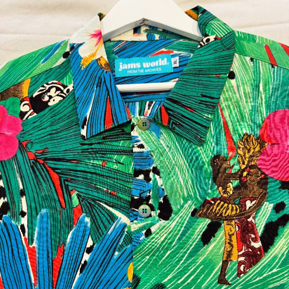 JAMS WORLD Aloha Hawaiian Short Sleeve Shirt Tropicala XL NWT - Picture 3 of 8